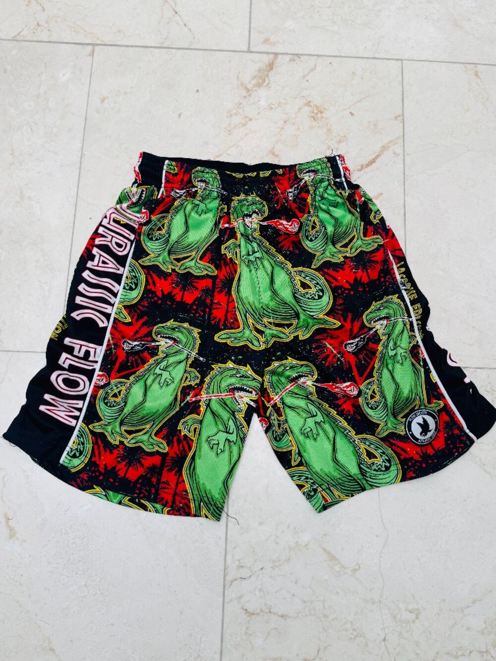 Boys Flow Society Dinosaur Lacrosse Shorts Sz L